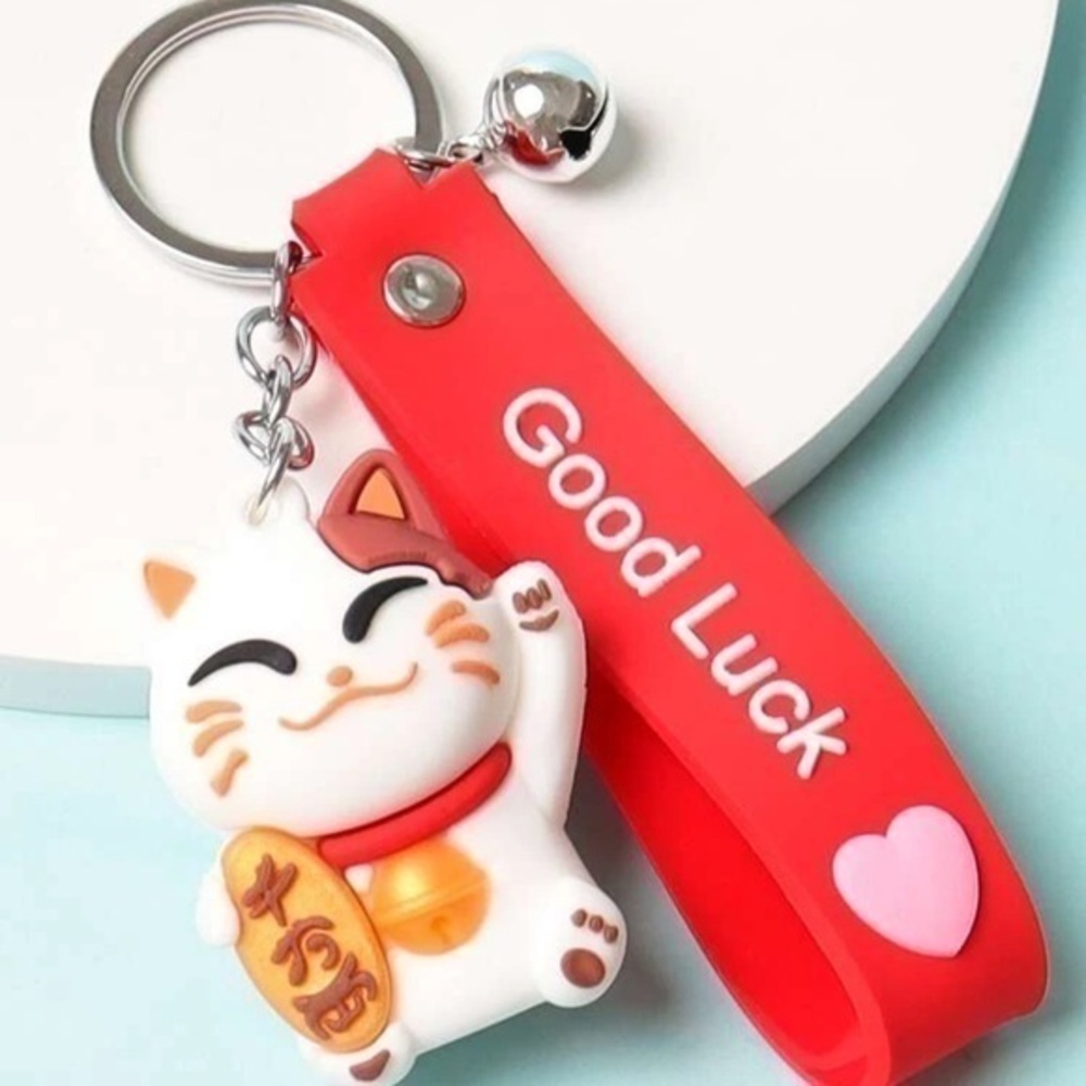 Cute Cat Charm KeyChain cat Chinese new year keychain